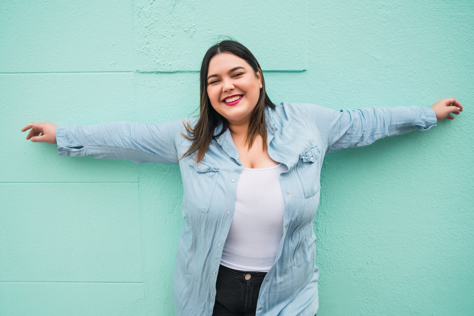 Portrait of Young plus Size Woman.